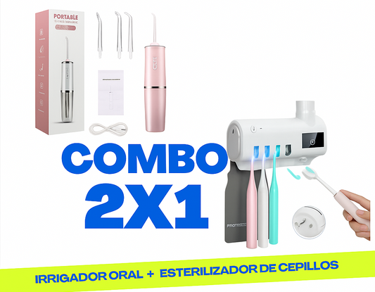 Irrigador Oral+ regalo Esterilizador de cepillos con Luz ultravioleta